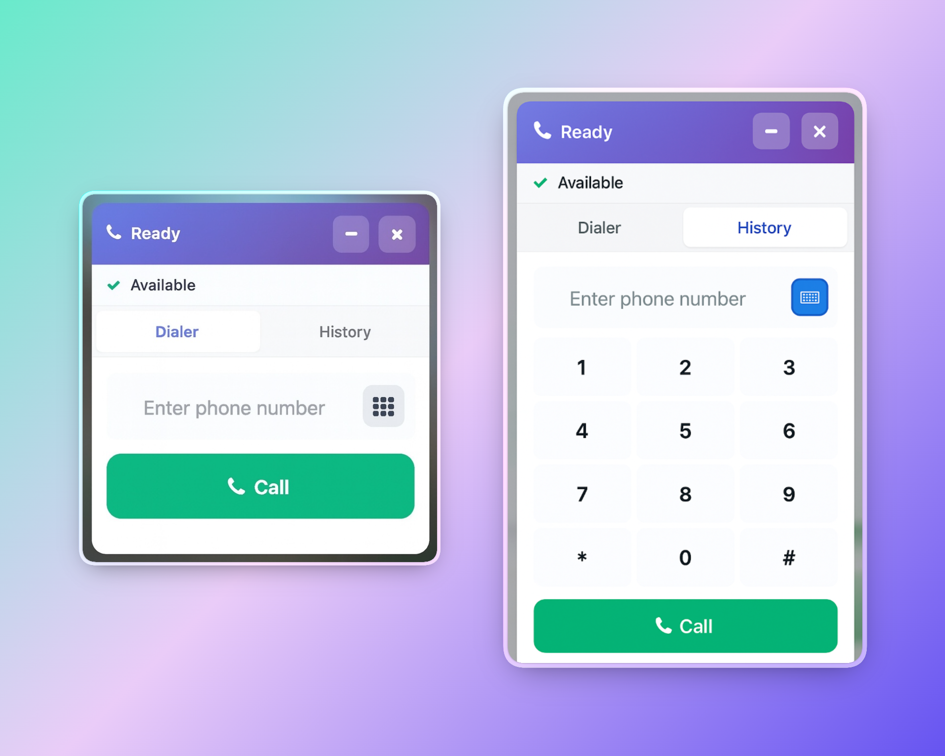 Odoo VoIP Client floating softphone showcase